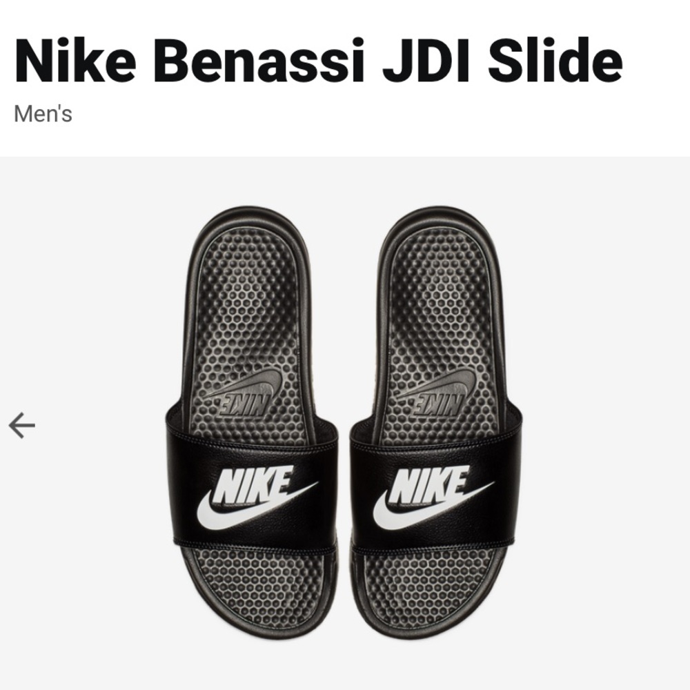 Men’s Nike Benassi JDI Slide. Hardly worn! Size 10